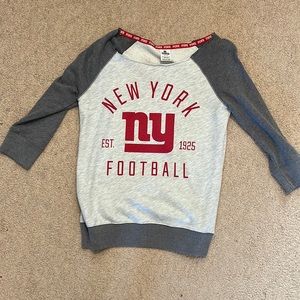 PINK New York Giants 3/4 sleeve sweatshirt top